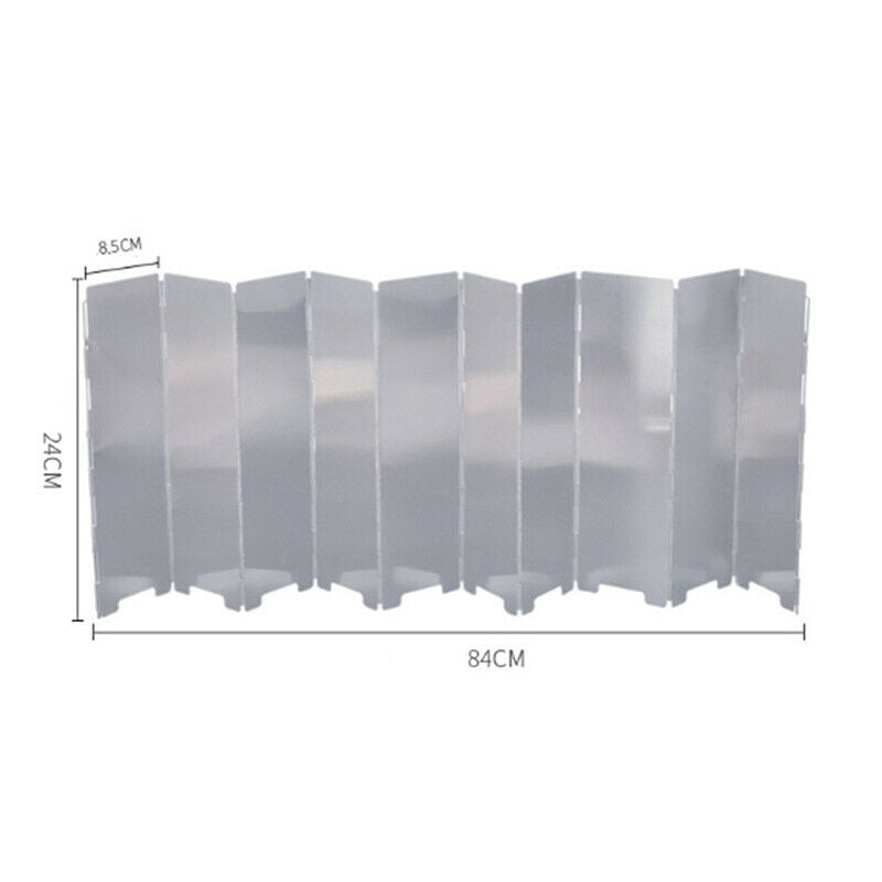 10 plates Fold Camping Cooker Gas Stove Wind Shield Screen Foldable Outdoor TL