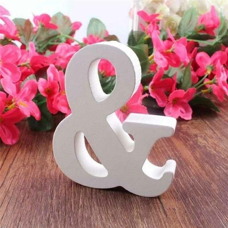 1Set White Mr & Mrs Letters Sign Wedding Party Banquet Table Seat Decoration