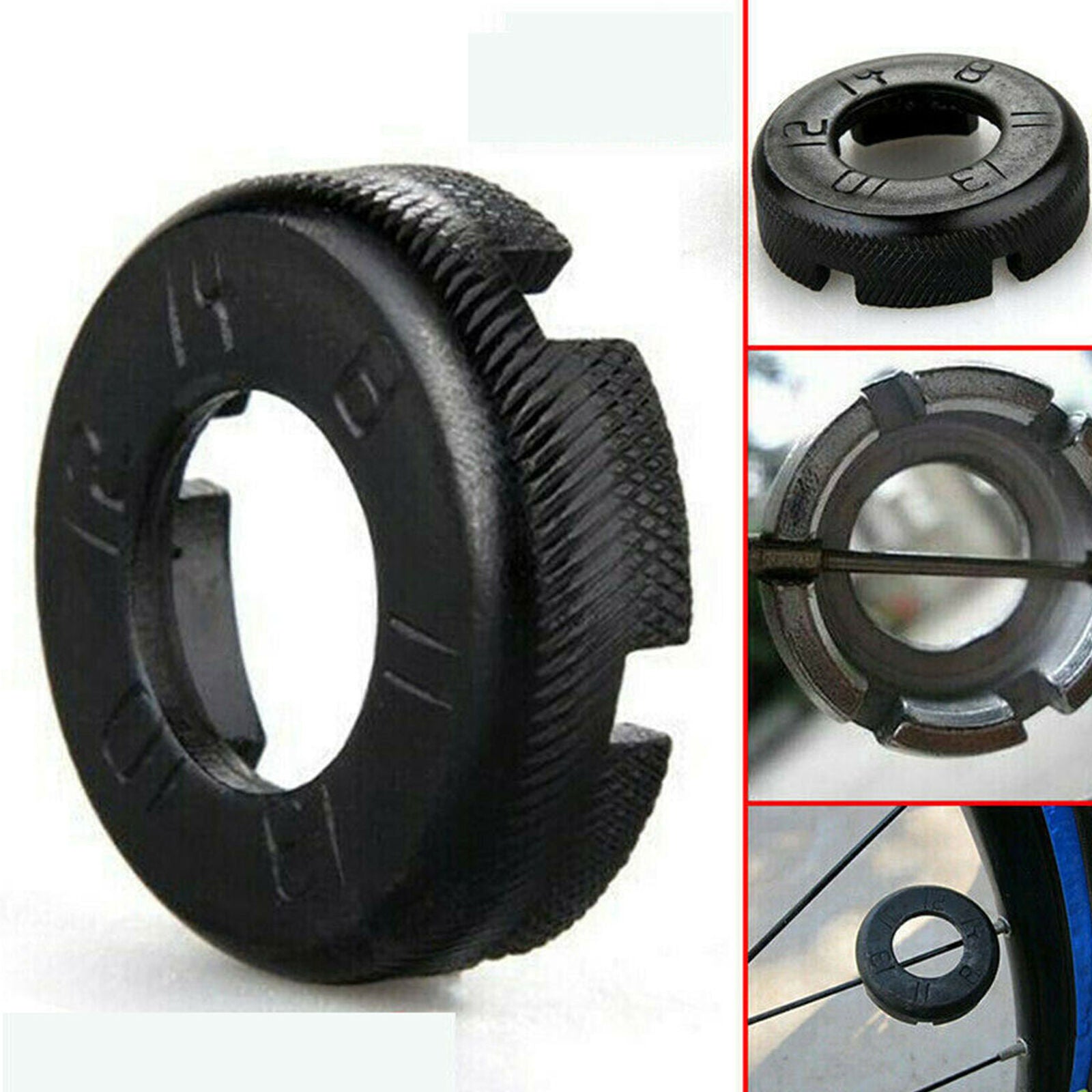 Bicycle 6 Way Spoke Nipple Key Spanner Wrench Truing Wheel Rim Repair Tool Metal