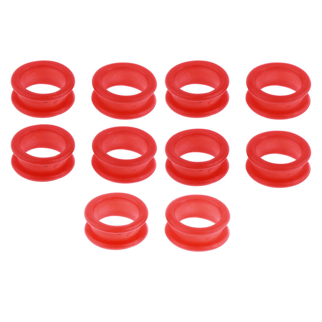 10x Barber Hairdressing Shears Scissors Finger Ring Grips Inserts Red