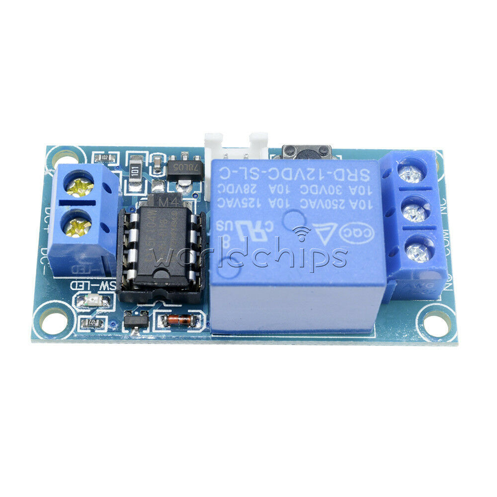 12V 1-Channel Latching Relay Module with Touch Bistable Switch MCU Control