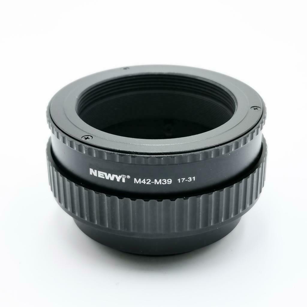 M42-M39 17-31 mm macro focusing lens made of metal with screw connection