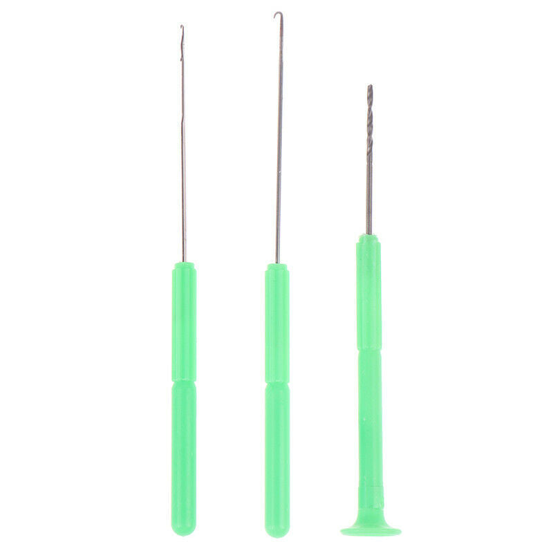 3Pcs/lot Fishing Rigs Needle Kit Bait Needle Set Hook Drill Boilie Stringer BDA