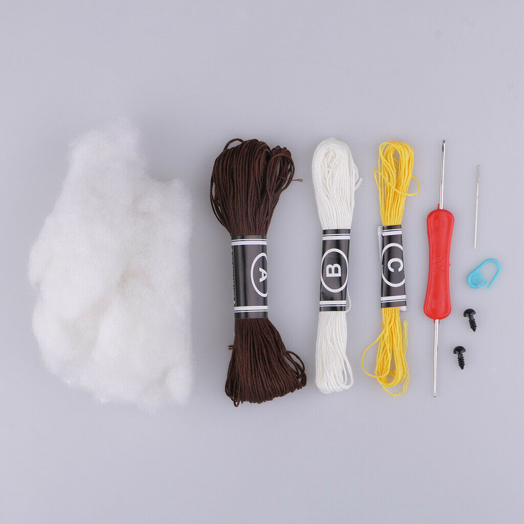 DIY Animal Amigurumi Crochet Kit Brown Squirrel DIY Crafts Material Package