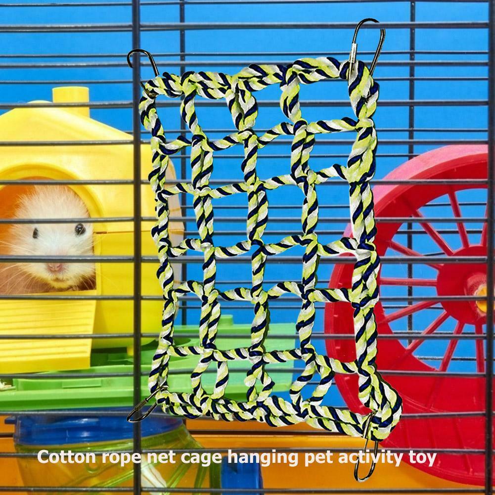 Parrot Climbing Net Bird Swing Rope Ladder Hanging Chewing Toys for Hamster @