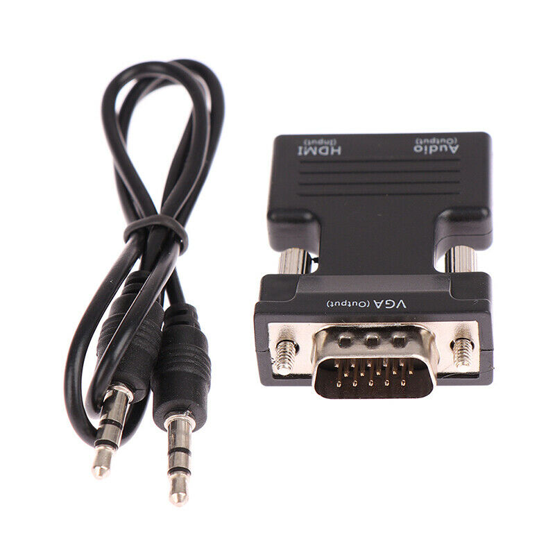 VGA Cable Female HDMI to Male VGA Converter Digital Audio Cable Video Conver DF