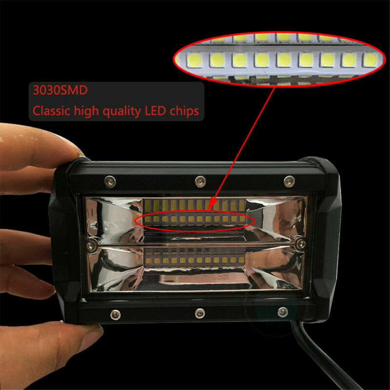 2x 5inch 672W LED Work Light Bar Spot Beam Off Road SUV ATV Truck Light 12V 24V