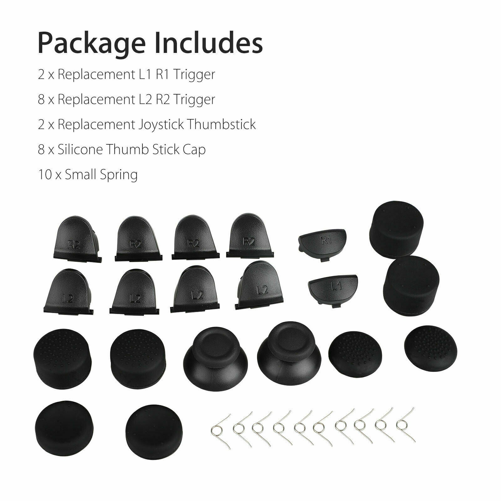L2 R2 L1 R1 Trigger Replacement Parts Joysticks Thumbstick For PS4 Controller