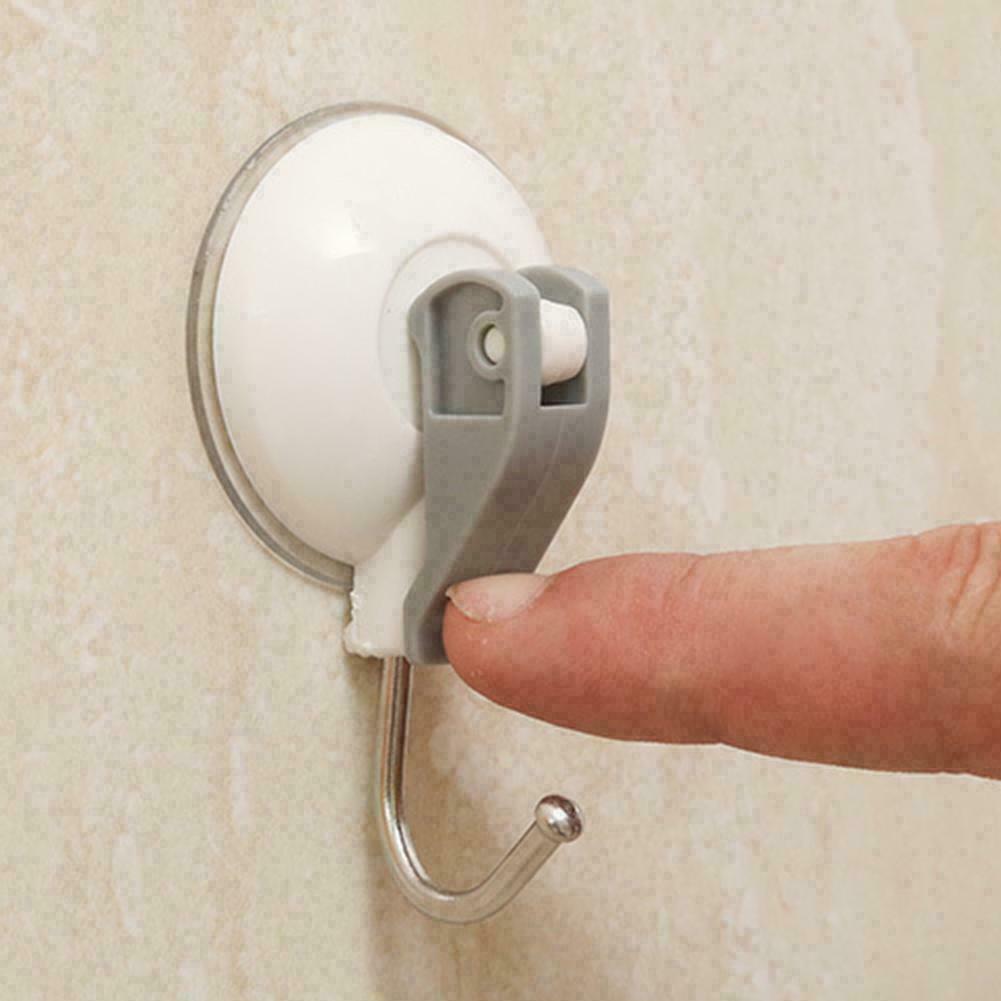 2Pcs Vacuum Suction Cup Hook Snap Lever Bathroom/Kitchen M2C5 Sucker Holder W8Z8