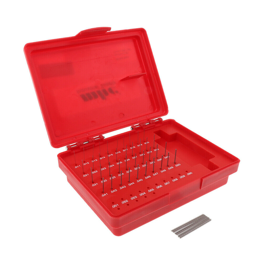 50 Pieces Pin Gauge Set Minus Tungsten Steel M0+ 0.011-0.060inch