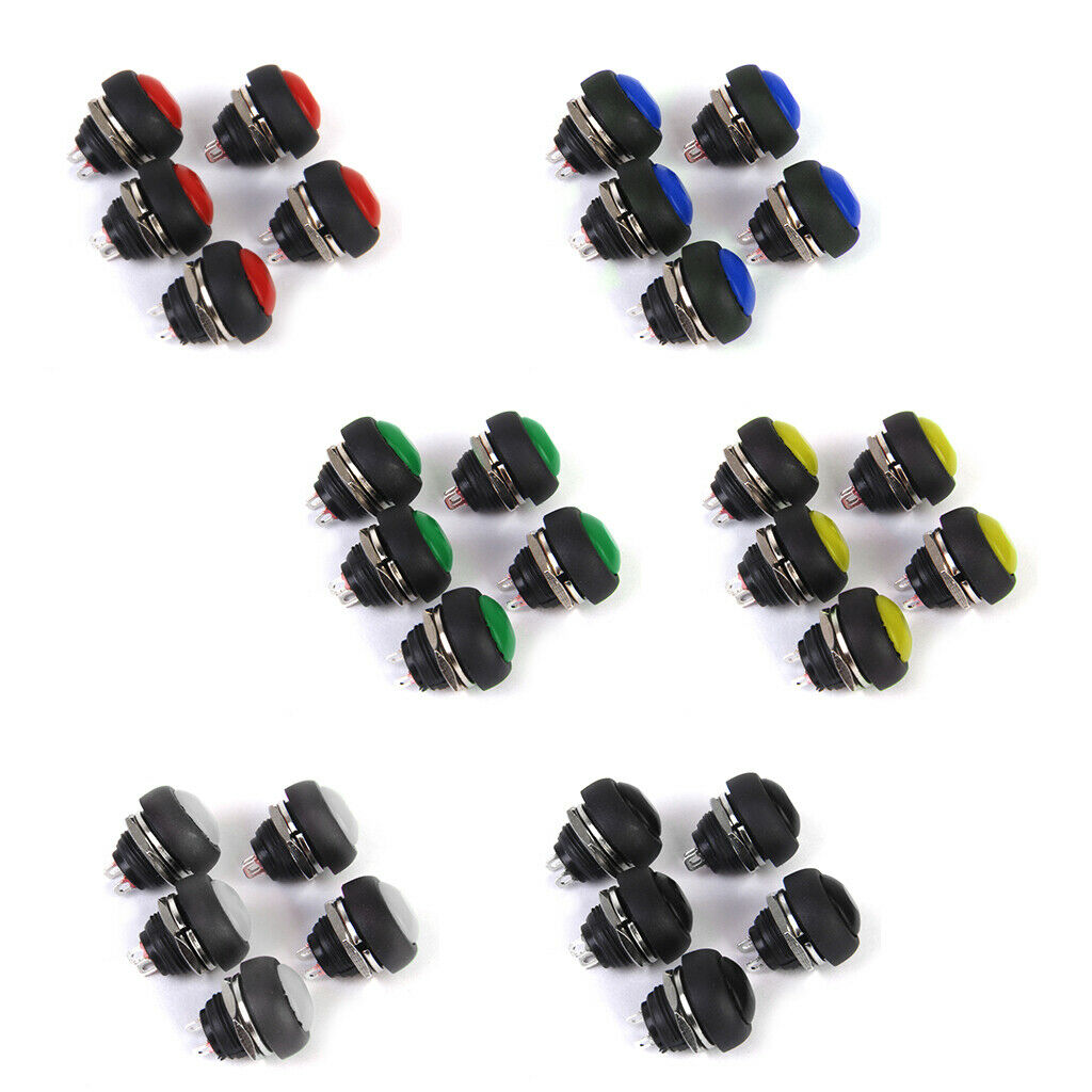 5x Momentary Push Button Horn Switch for Doorbell/Boat/Car Waterproof Red