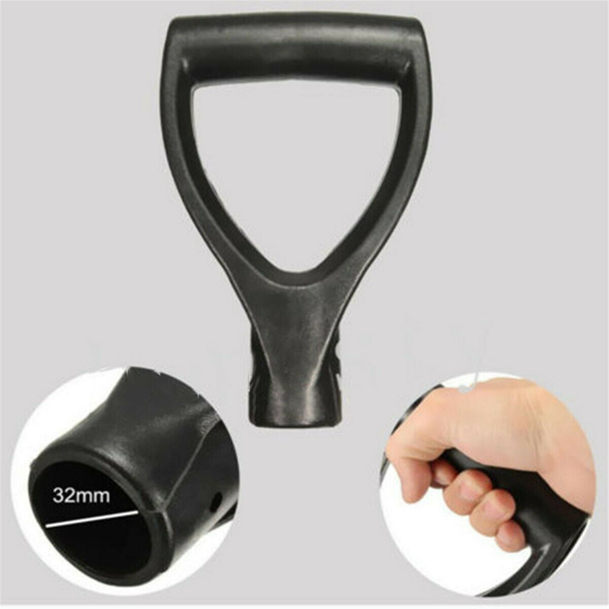 32mm Diameter Replacement Plastic Top D Handle Garden Dig For Spade Fork Shovel