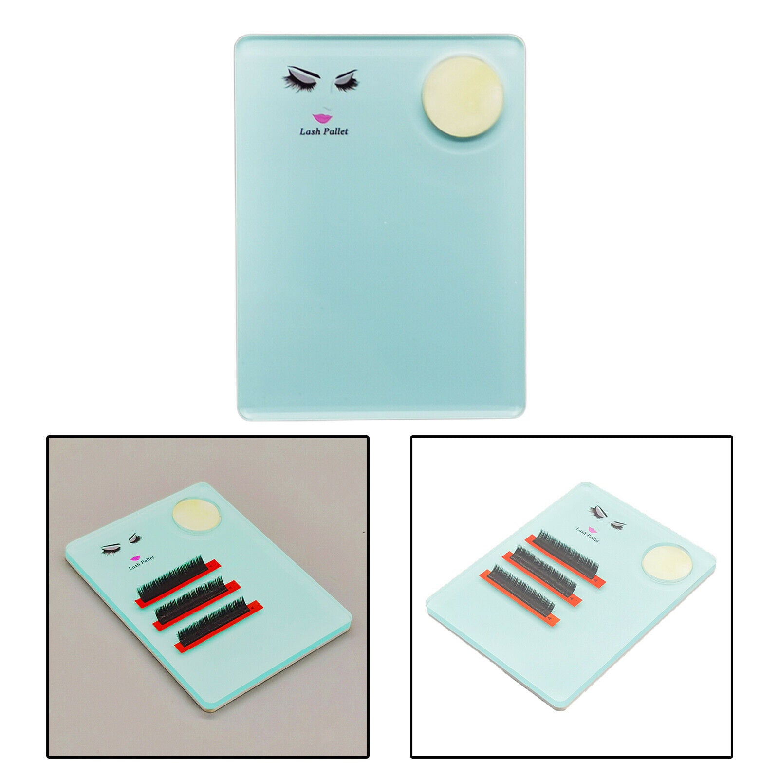 Portable Eyelash Extension Pallet Acrylic Holder Base Tray Set Professional