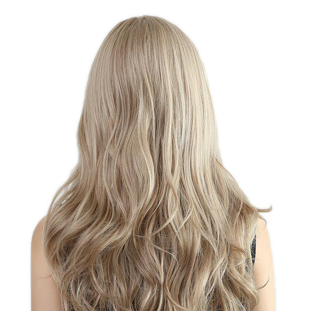 Natural Long Wavy Wigs Heat Resistant Synthetic Full Wigs for Women Daily Party