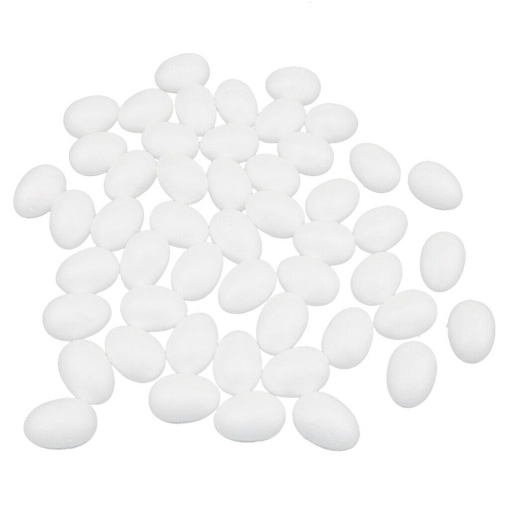 50Pcs White Shaped Polystyrene Foam Modelling Handmade for Christmas Easter