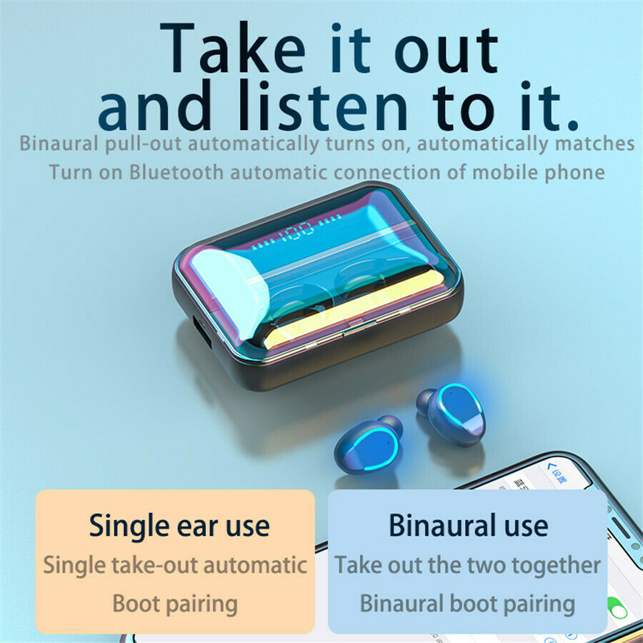 Bluetooth 5.0 Headset Wireless Earphones Mini Stereo Headphones Noise Reduction