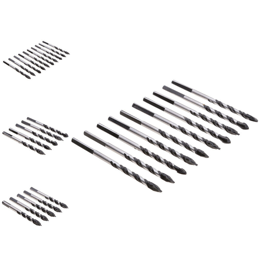 10 Pieces Cemented Carbide Drill Bits Metal Twist Drill Set Wood Tools 6mm
