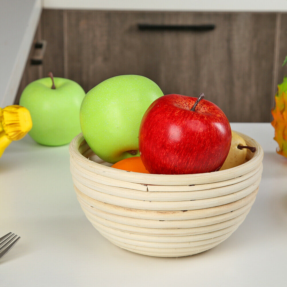 Bread Proofing Food Storage Basket Kitchen Dough Cookie Rattan Organizer @