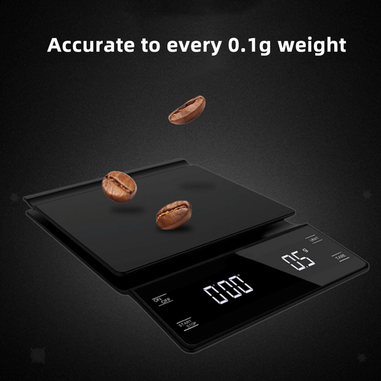 3KG/0.1g Smart Drip Coffee Scale Precision Coffee Pot Food Scale Household