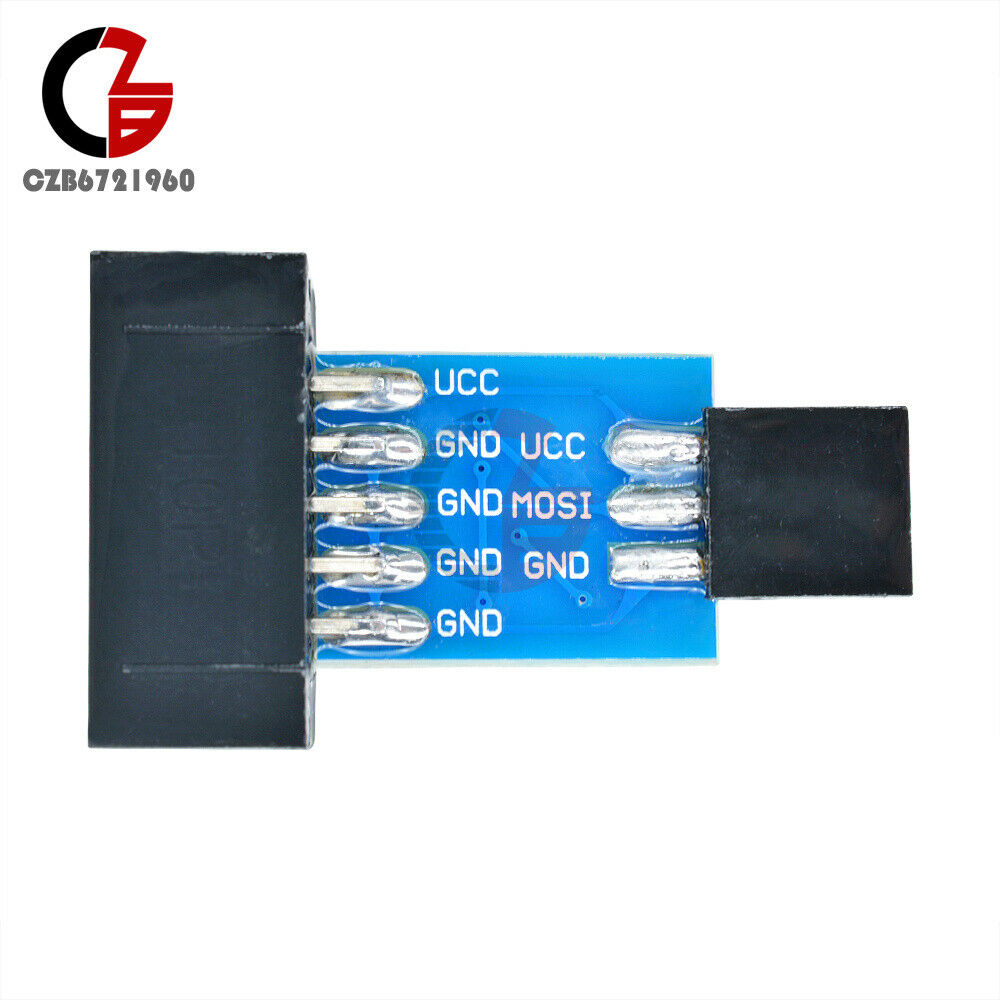 2Pcs 10Pin Convert To Standard 6 Pin Adapter Board F ATMEL STK500 AVRISP USBASP