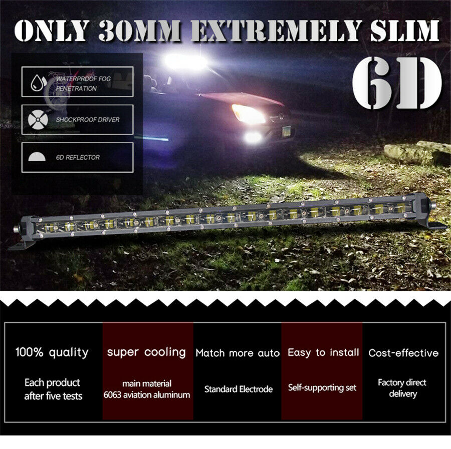 20.8913.4 Inch 120W Led Light Bar Spot Work Lamp Xenon White Offroad SUV 4WD UTV