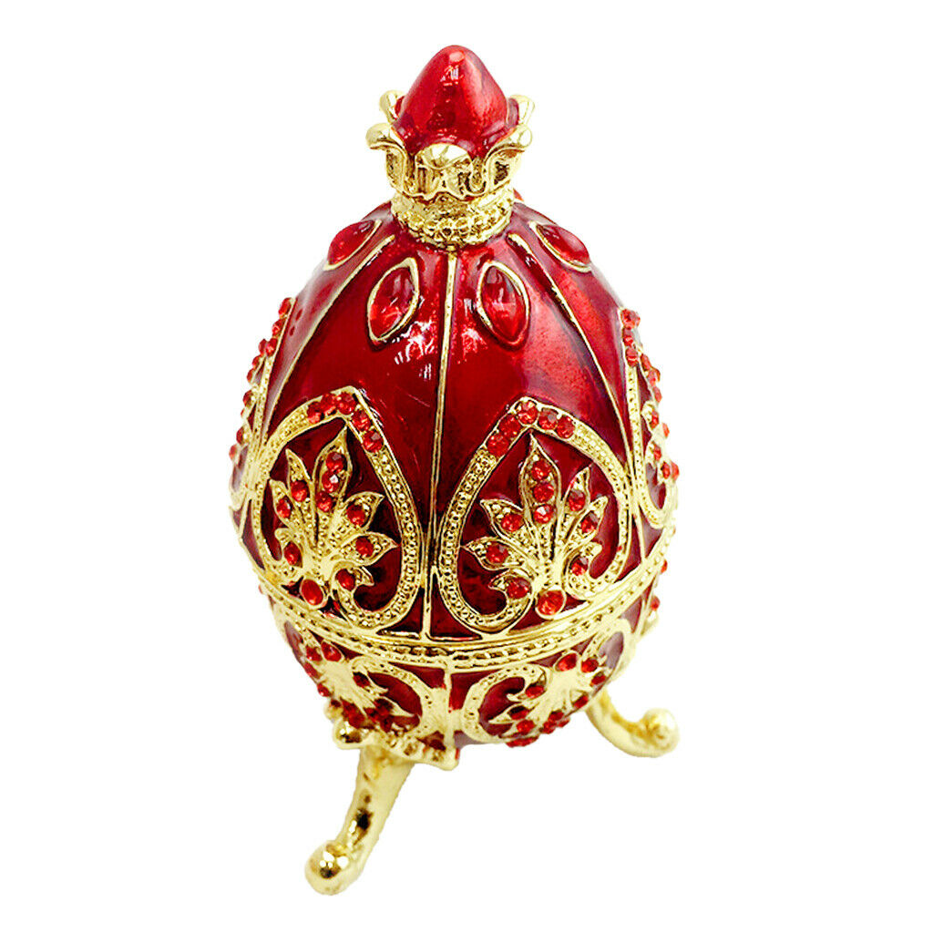 Pack of 2 Easter Egg Jewelry Box Storage Organizer Birthday Decor Ornament