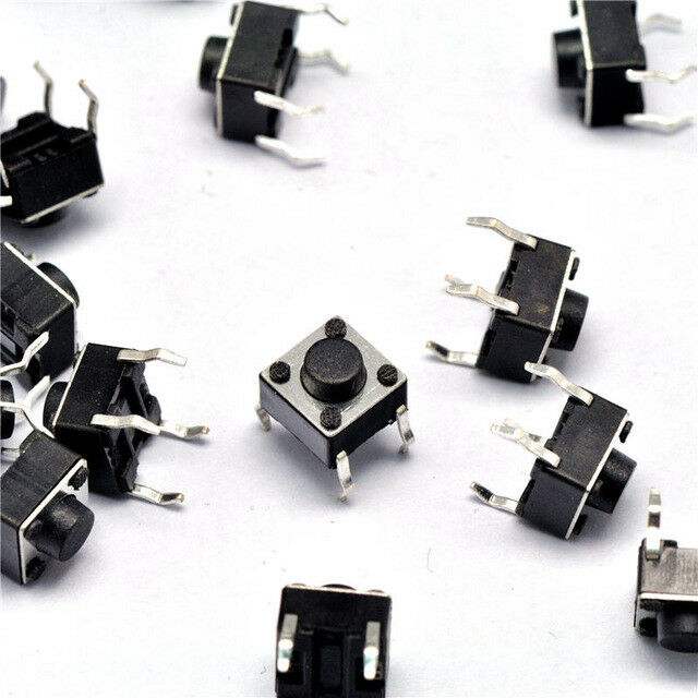70pcs  6x6x6 mm ON/OFF Touch Button Micro Switch Assorted KIT DIP 4 Pin 6*6*5