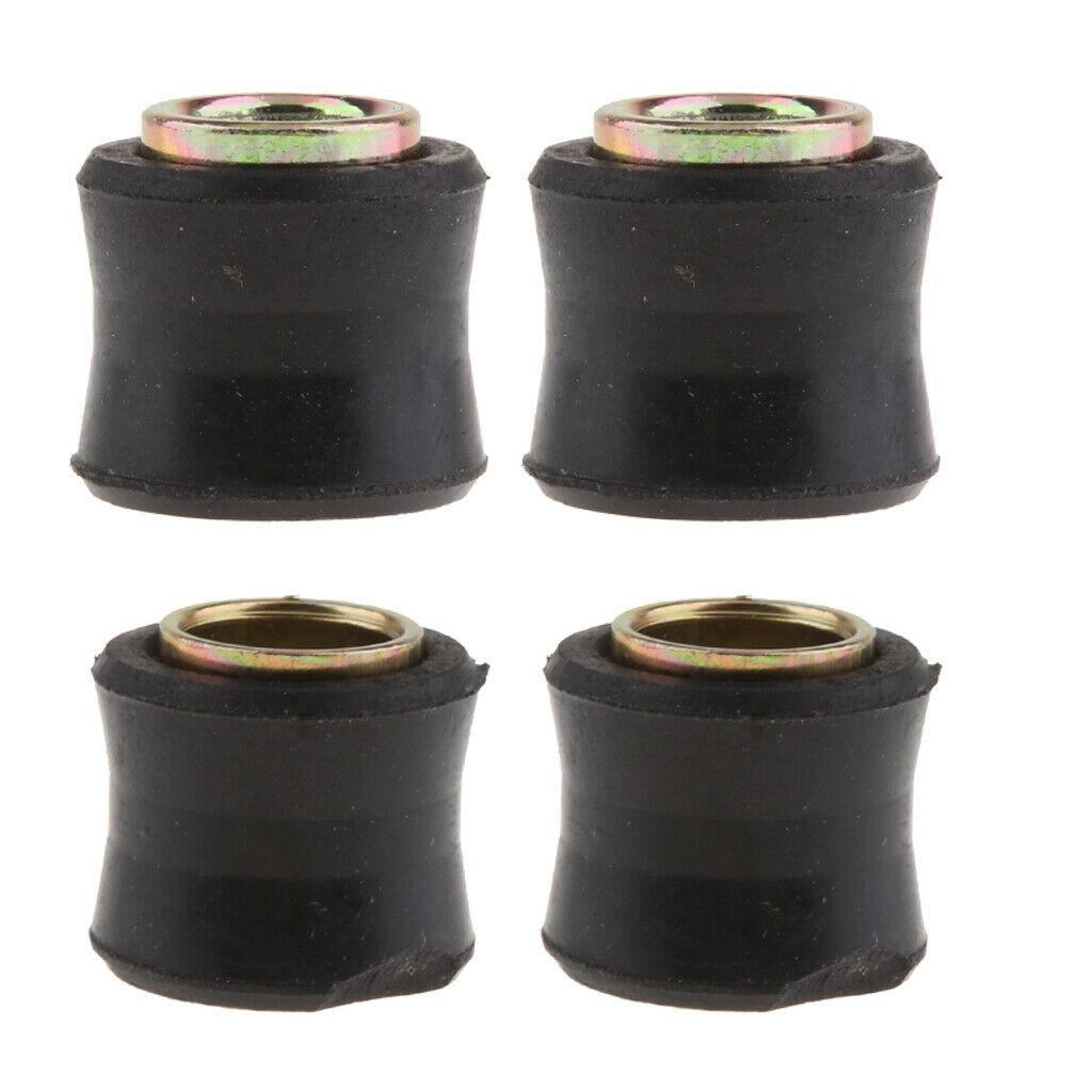 4x Motor Shock Absorber Rear Bush 10mm & 12mm for Motorcycles Replacement