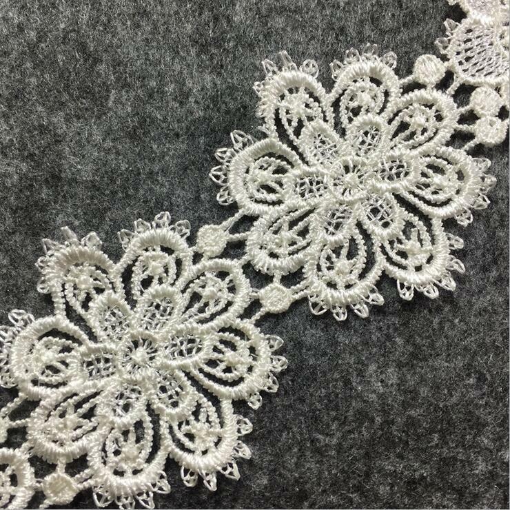 6 Yards mixed Flowers Lace embroidery Decorative Wedding clothing accesories