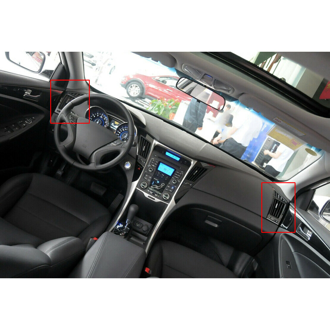 1Pair Dash AC Air Vent Outlet Grille Fit For Hyundai Sonata MK8 2011-14 Durable