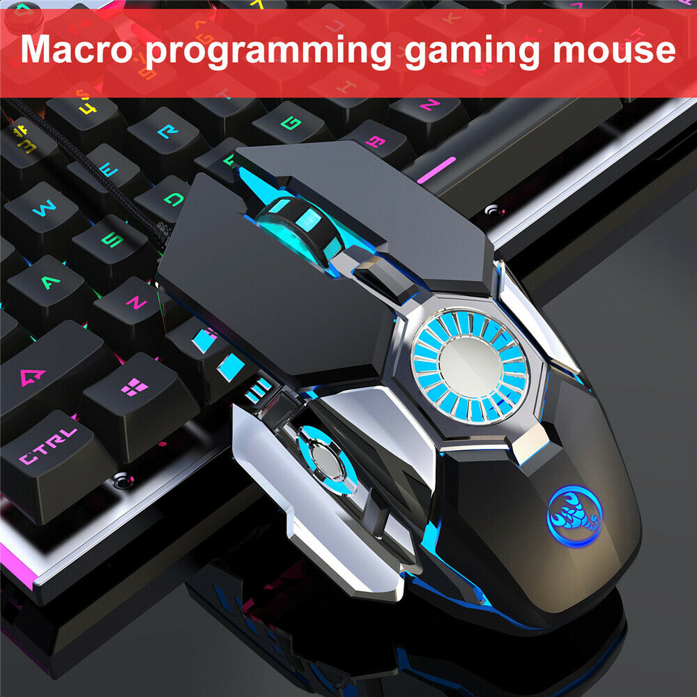 Wired Gaming Mouse Gamer Programming Computer Gaming Mice For PC RGB Backlight