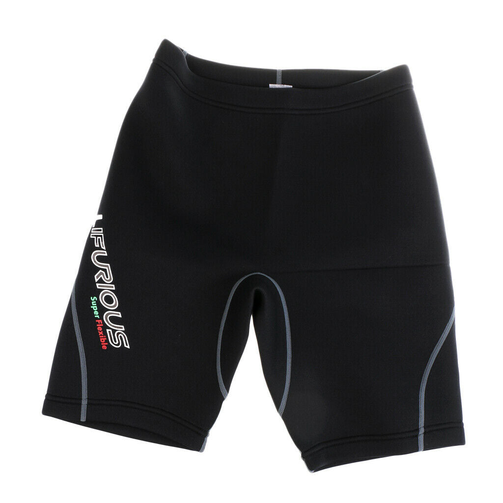 2mm Neoprene Men's Wetsuits Shorts Super Stretch Swimming Swimwear Black M