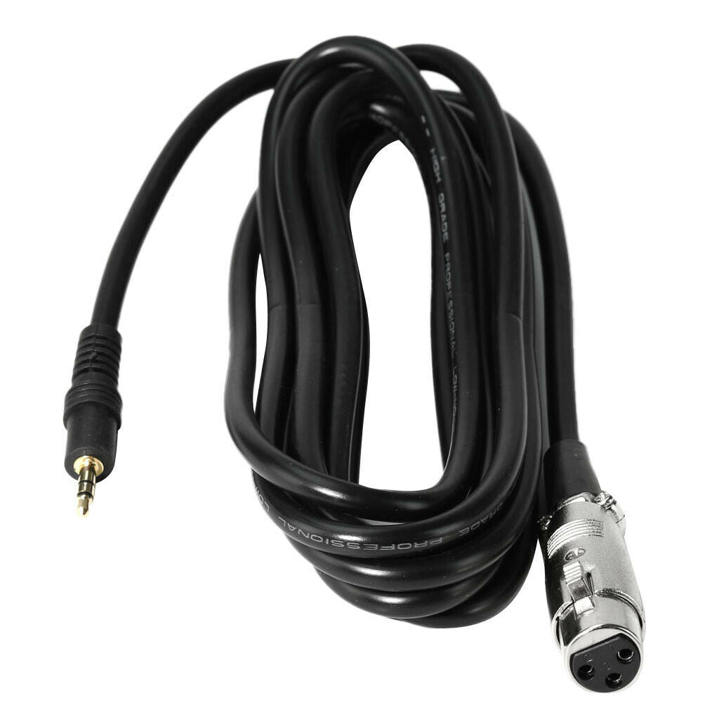 Audio Cable XLR 3-Pin Female to 1/8 3.5mm Stereo Male Microphone Audio Cord