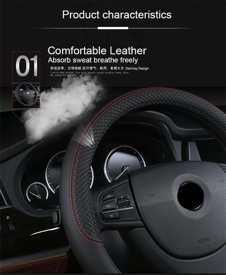 38CM Car-styling Sport  Steering Wheel Covers Anti-Slip Automotive Accessories