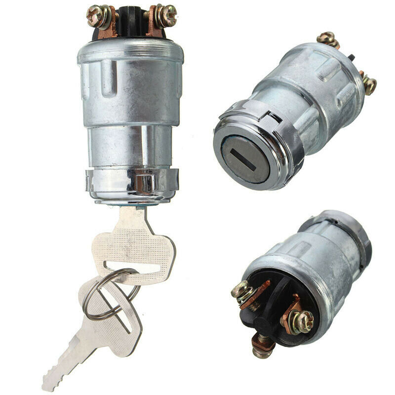 Universal Replacement Ignition Switch Lock Cylinder With 2 Keys For Car Auto Ad