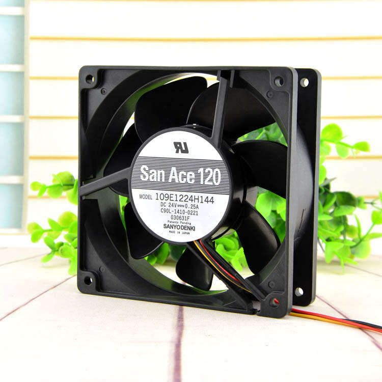 For Sanyo 109E1224H144 24V 0.25A 12cm 12038 Server Inverter Cooling Fan