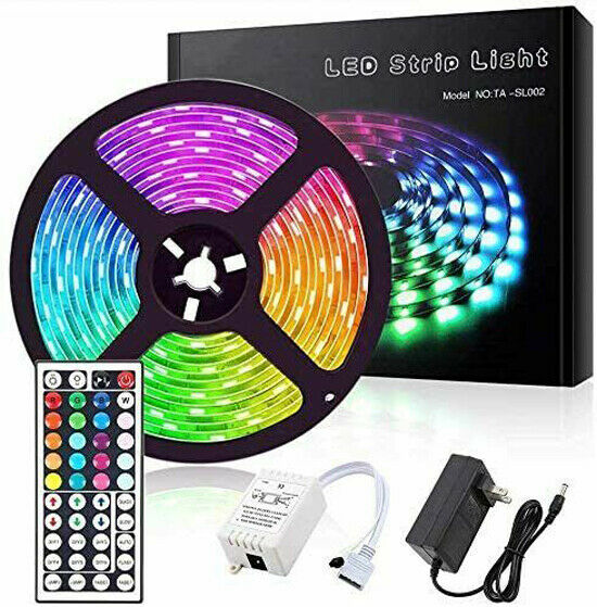 Led Strip Lights 16.4ft RGB Led Room 5050 Waterproof Tape Lights Color Changing