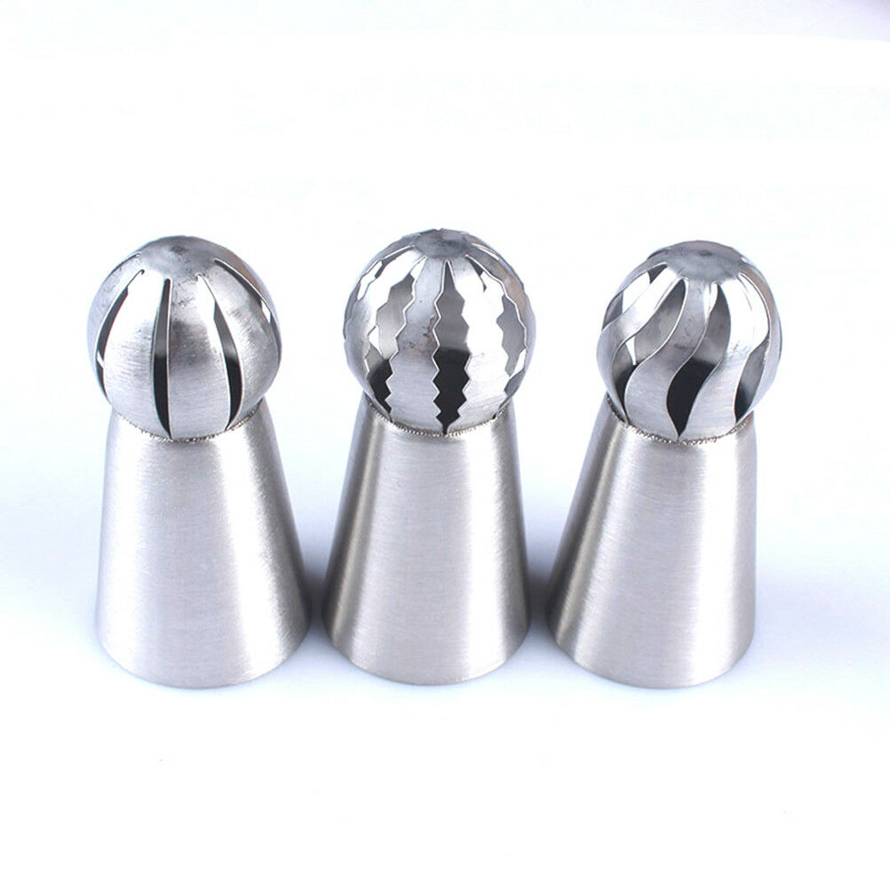 3pcs russian flower icing piping nozzles tips pastry cake diy baking too.l8