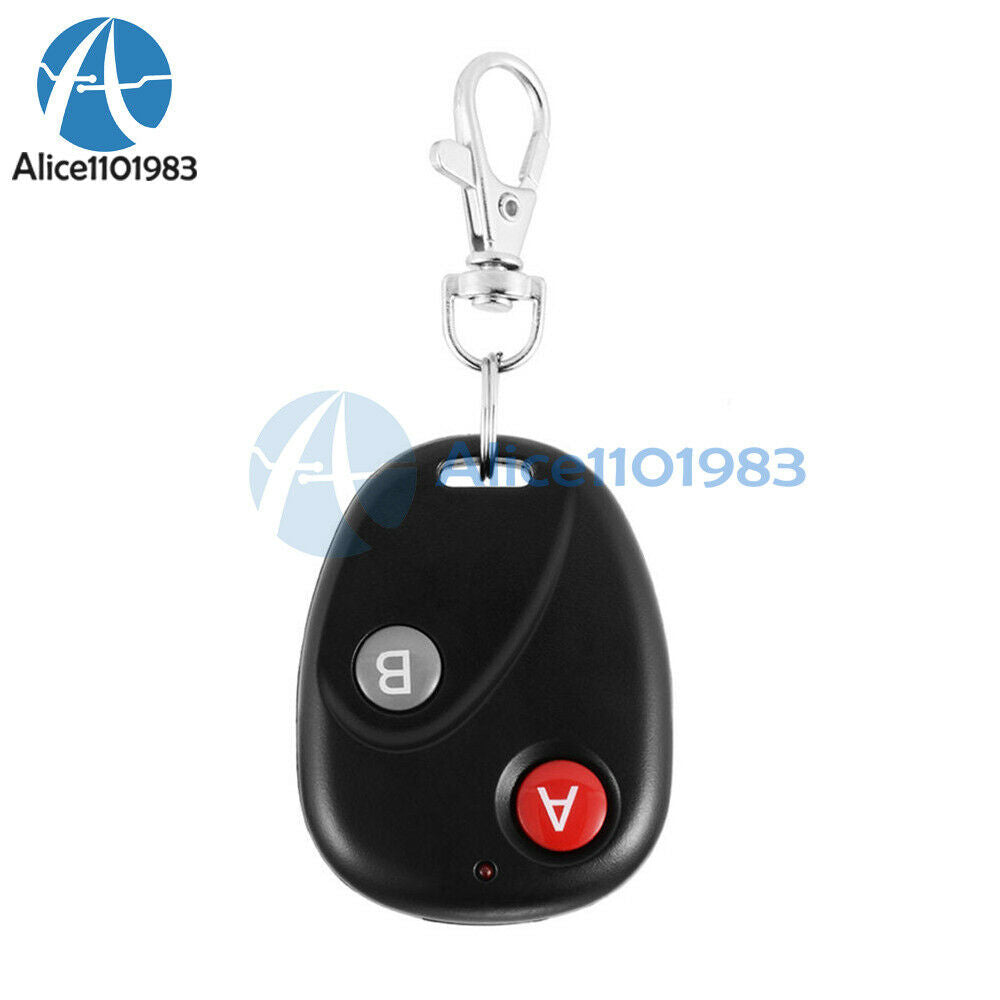 2PCS 433MHz RF Remote Control Key Garage Gate Door Transmitter Wireless DC 12V