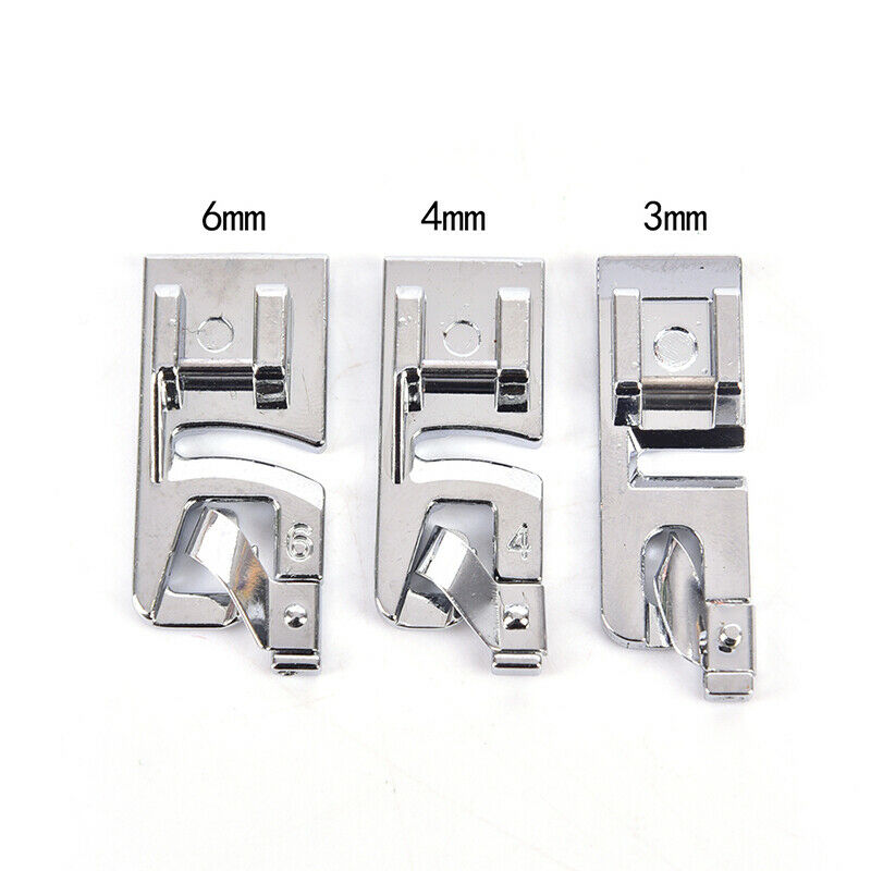 3pcs Sewing Accessories Narrow Rolled Hem Sewing Machine Presser Foot S.l8