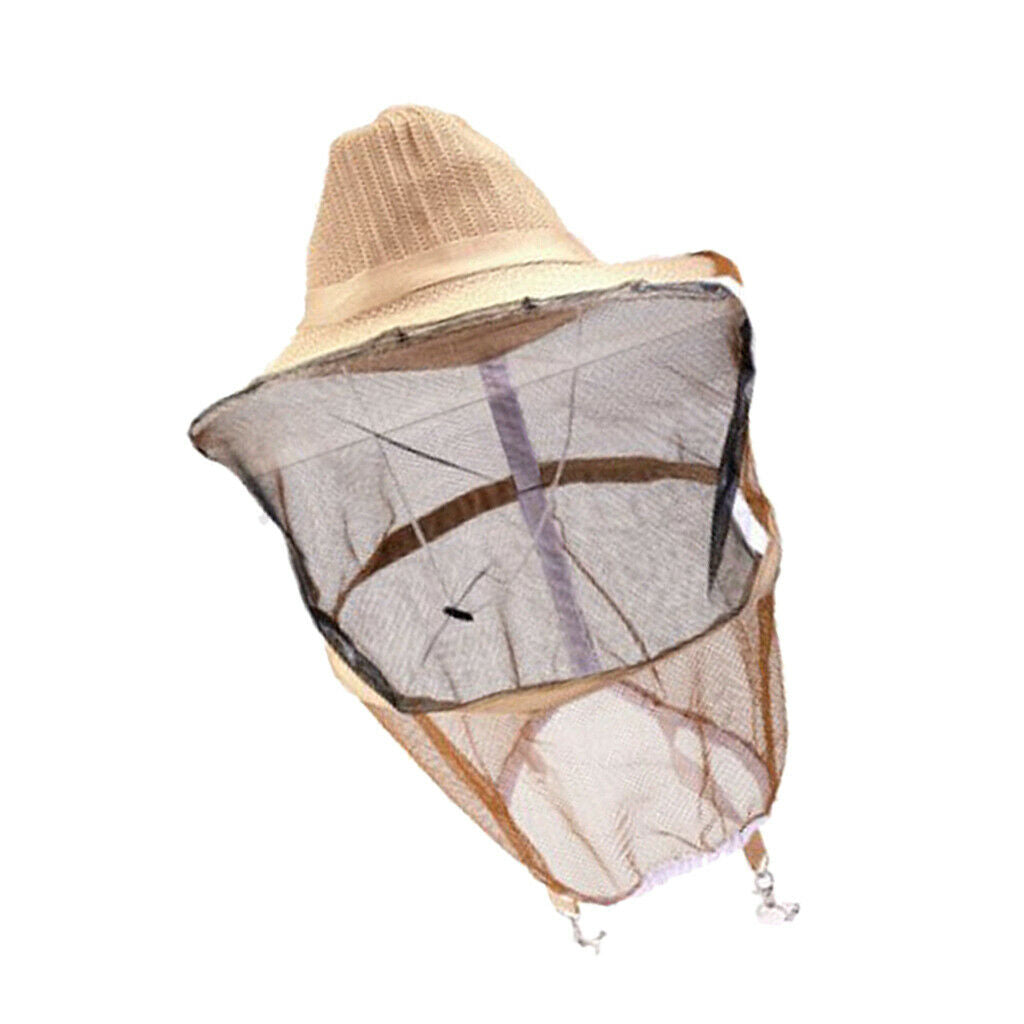 2pcs / Set Cowboy Nylon Beekeeping Veil Breathable Beekeeper Hat For