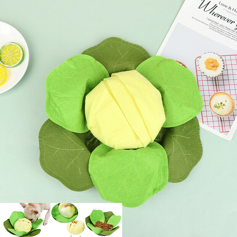 Dog Snuffle Mat Nosework Puzzle Play Sniffing Pet Cabbage Fleece Training  JY