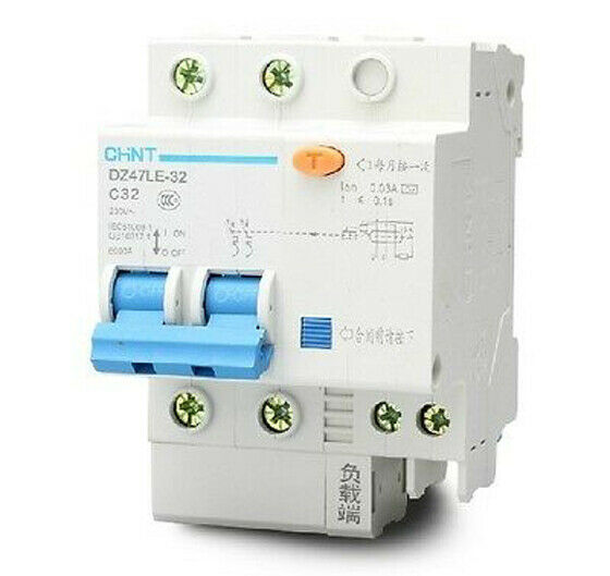 Earth Leakage Protection Circuit Breaker DZ47LE-32 2p C32 32A 230V [M1]