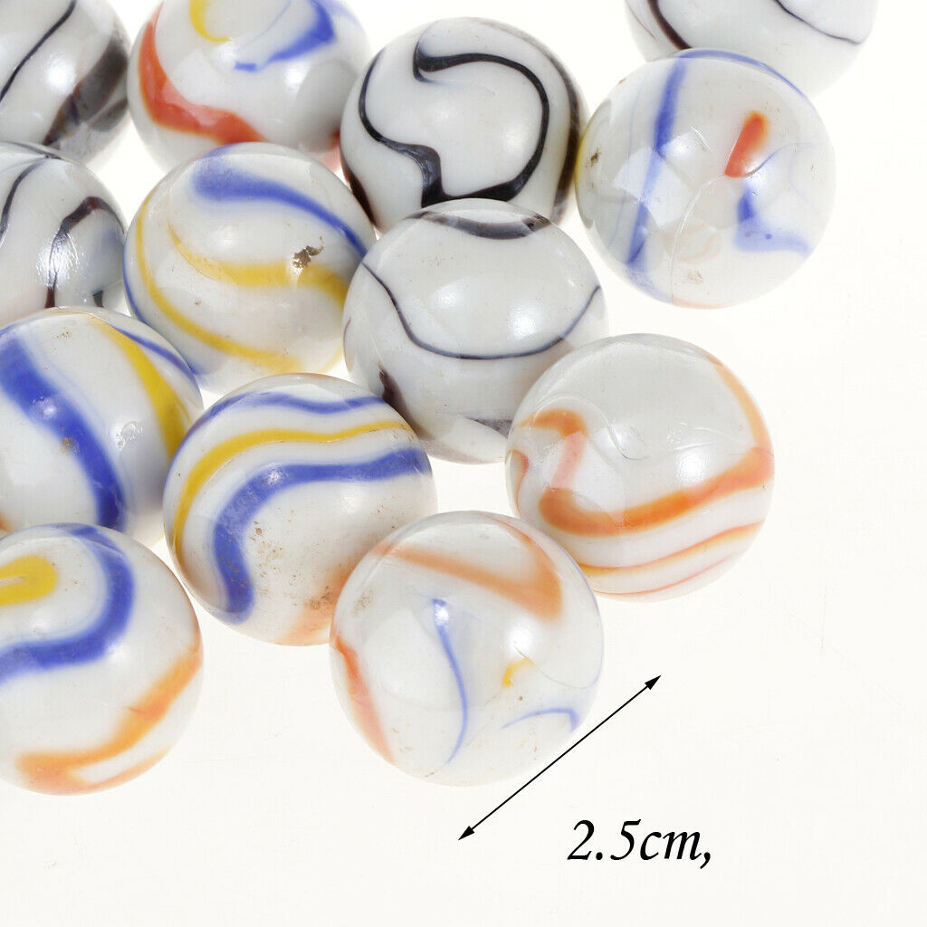 20pcs 25mm Glass Marbles Glass Balls Toys for Decoration Toys,