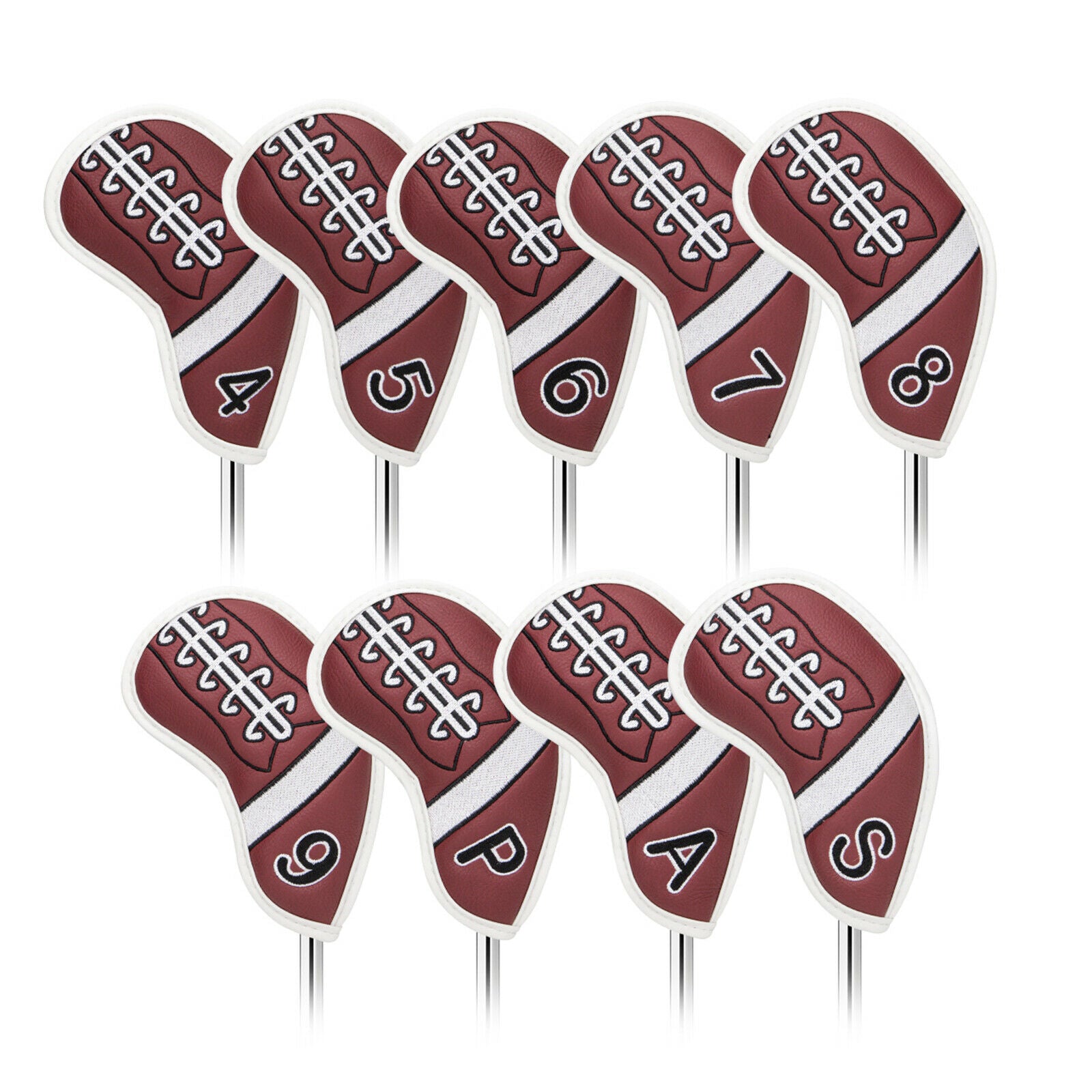 9x Golf Iron Covers for Club Headcovers 4 5 6 7 8 9 P A S Universal Protect