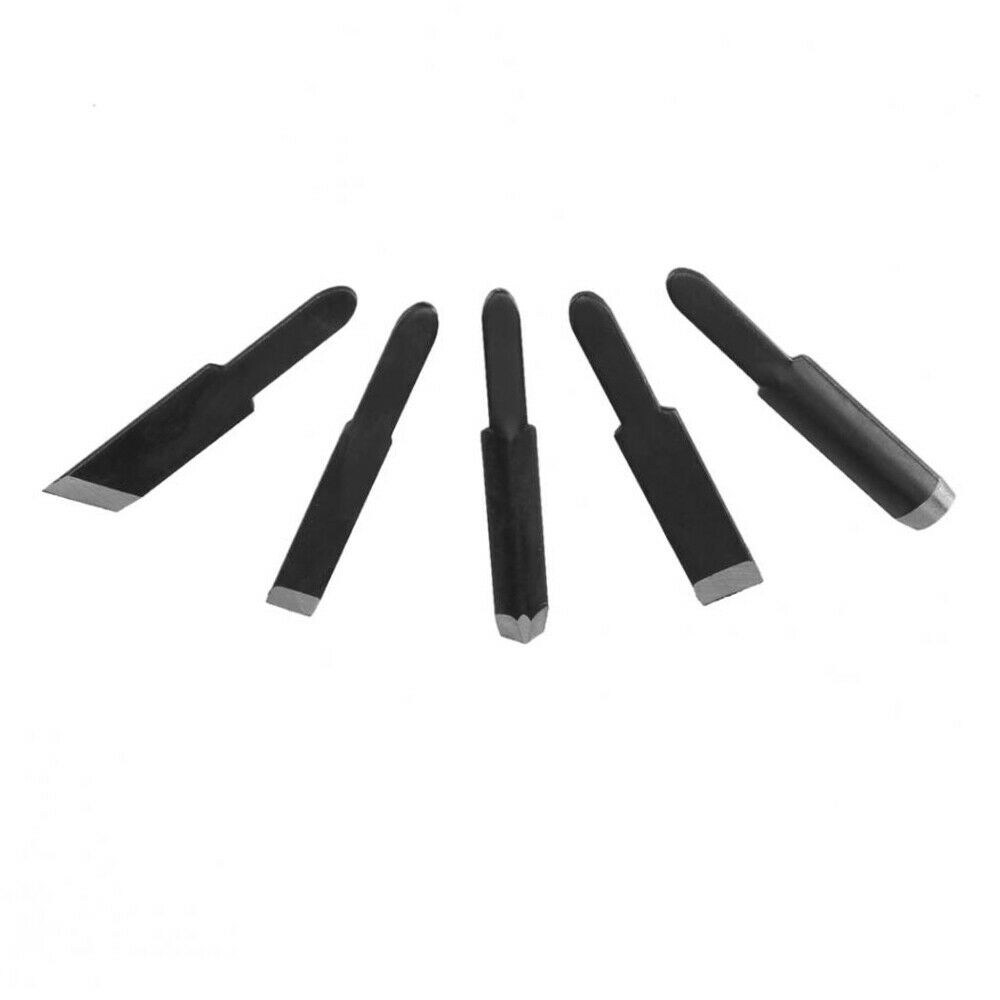 5 Piece Woodworking Gouges Steel Wood Carving Hand Chisel Tool Set Professional