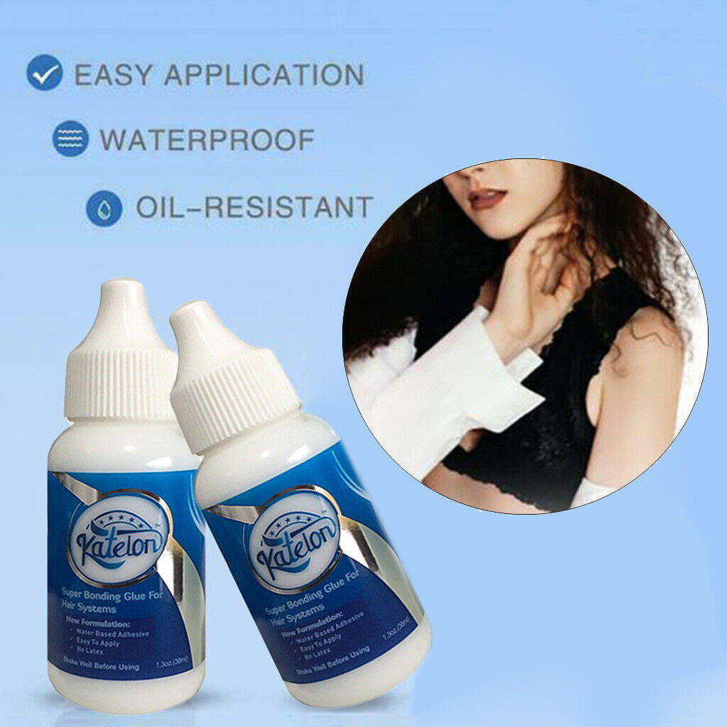 Transparent glue adhesive 1.34 oz lace wigs toupee hairpiece full head bond 1