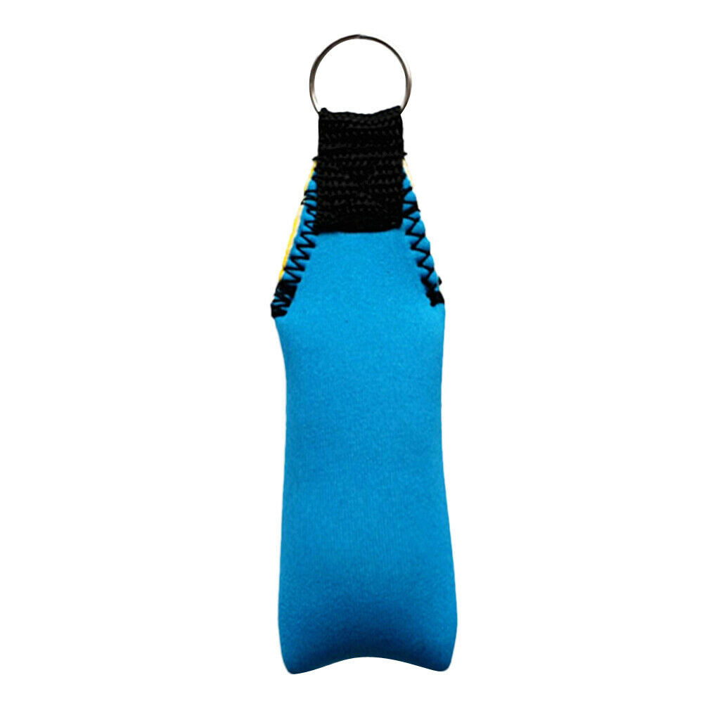 2X Rectangle Neoprene Floating Keyring for Boating Yachting Sailing Sky Blue