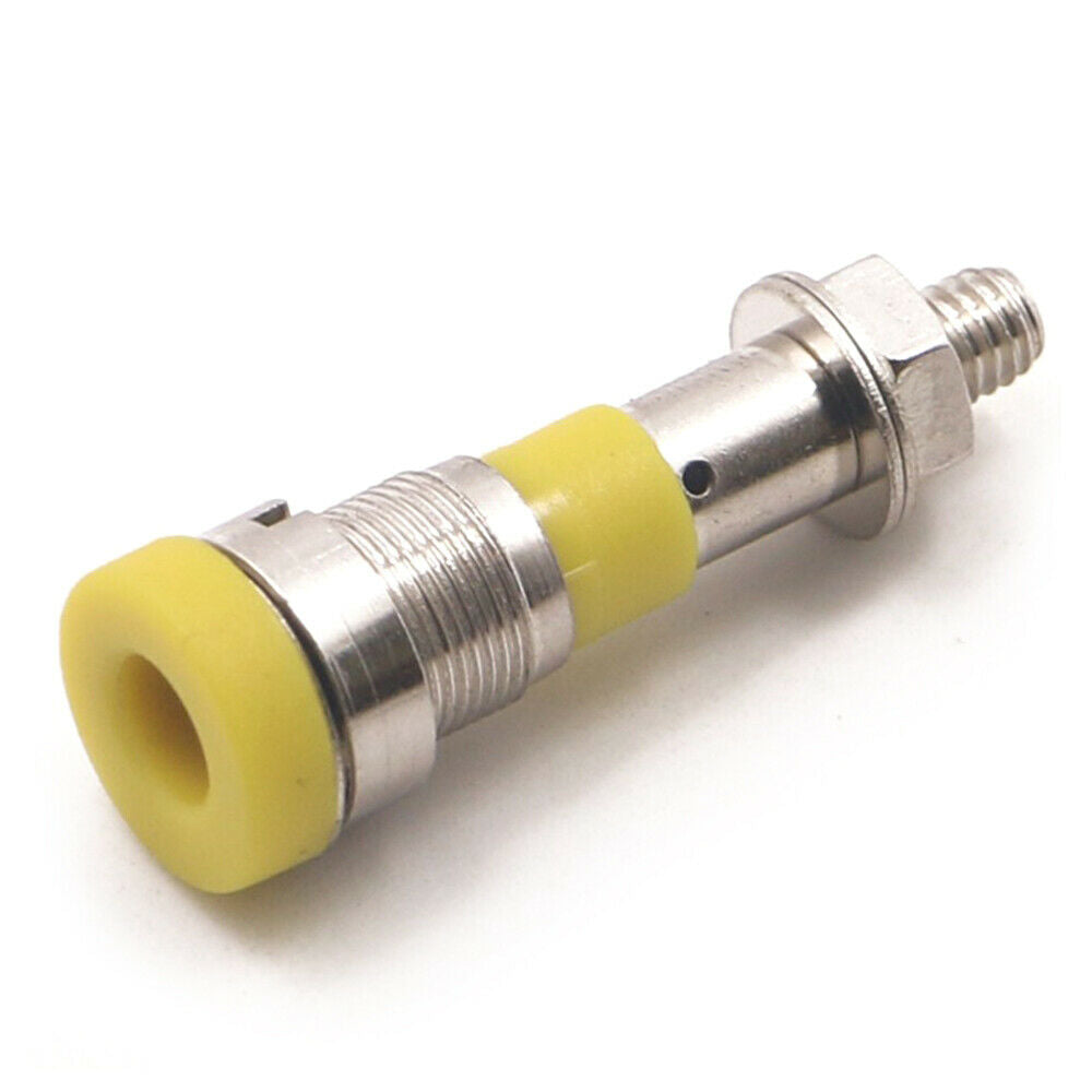 5PCS Banana Socket Connector 4mm 24A Top Nut Panel Pure Copper Nickel Plated