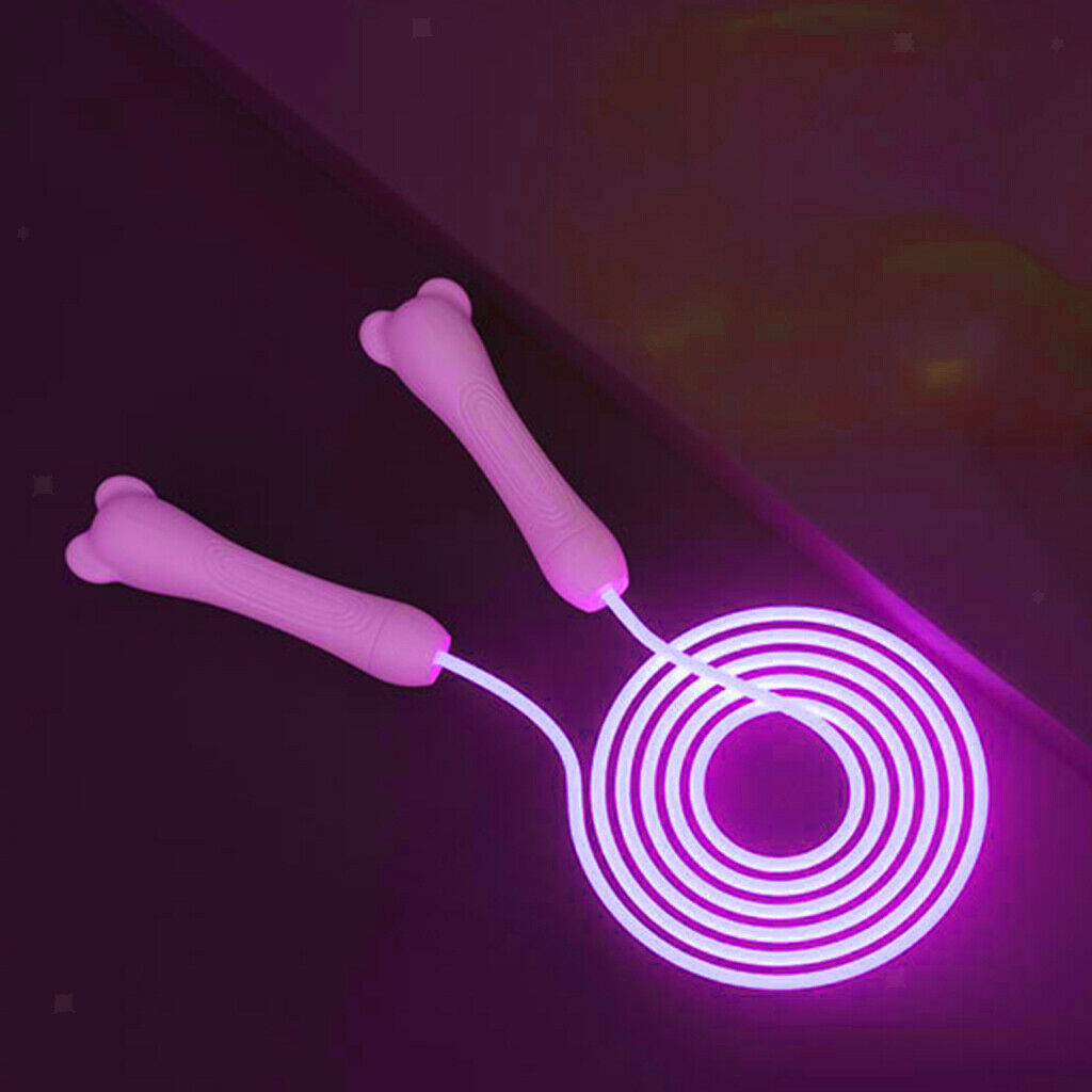 Glowing Luminous Skipping Rope with Skin-friendly Non-slip Handles for Adults,